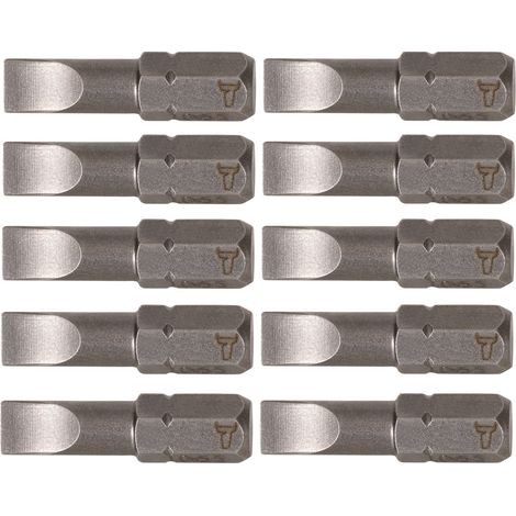 STIER Schlitz-Bit 5,5 x 1,0 mm, Form C 6,3, Länge 25 mm, 10er Pack 10 Stk