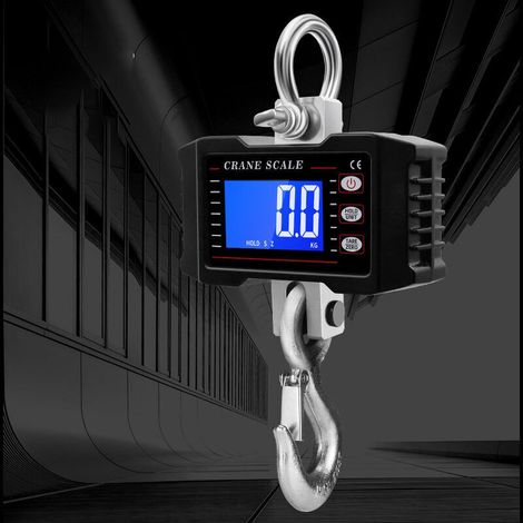 Balance électronique pour pont roulant – Capacité 1000 kg / 2200 lb, affichage LCD numérique, précision élevée, usage industriel et logistique (1/2)