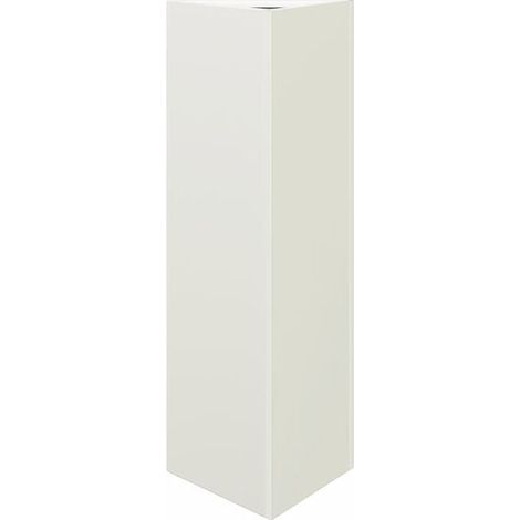 Pot de fleurs triangulaire blanc, dimensions 30x26x75 cm, en acier. (1/5)