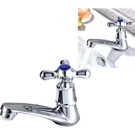 Grifo monomando para lavabo/fregadero (1 unidad) para control de agua fría y caliente, Grifo mezclador, 1254088 mm, Plateado (1/5)