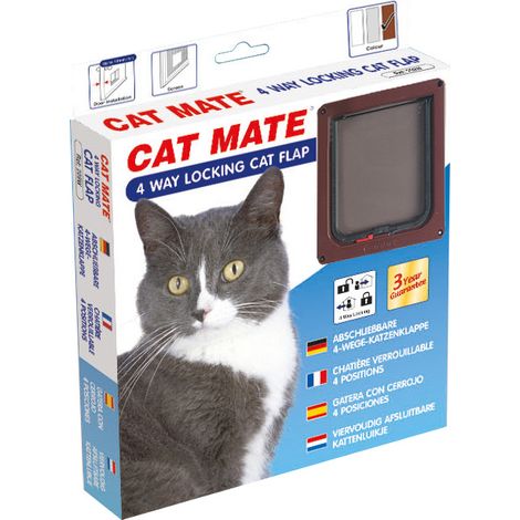 K&F Cat Matte Matte 309B Cat Door 4 posizioni marroni 192 x 200mm