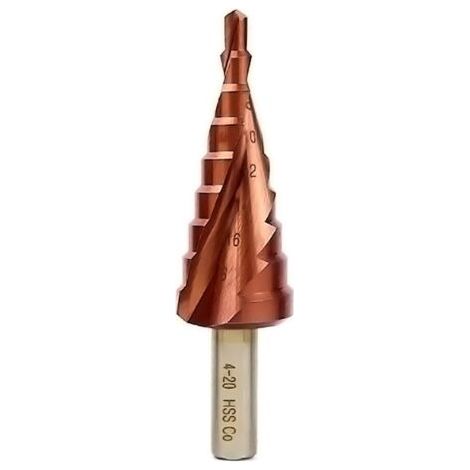 Mengshen Cobalt Forets étagés 4-32mm Rainure en Spirale, HSS M35 Découpe Agrandir Plaque en Acier Inoxydable pour trempe Plaque en Acier Perçage de tôles en Acier Poignée Triangle Jeu de Forets (1/5)