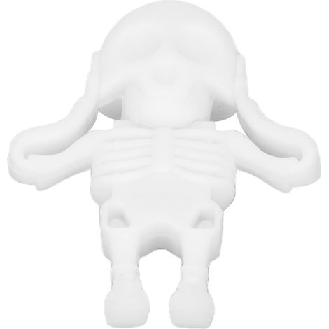 Miniatur-USB-Stick in Totenkopfform, lustig und niedlich, 2 GB, weiß. (1/5)