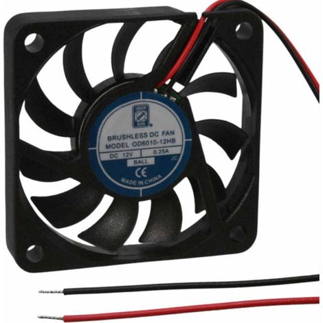 Ventilateur axial RS PRO 12 V c.c., 35.7m³/h, 60 x 60 x 10mm, 3W ( Prix pour 1 )