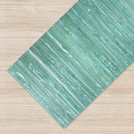 Tappeto Passatoia In Vero Bamboo Tappeto Cucina Ingresso In Legno Antiscivolo Aderente Lavabile E Antimacchia Tagliabile Anice - 50x100 cm