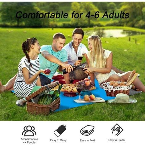 Couverture de Plage Anti Sable Tapis de Plage Imperméable 210 x 140 cm de Plage pour Plage Voyage Camping Randonnée (1/5)