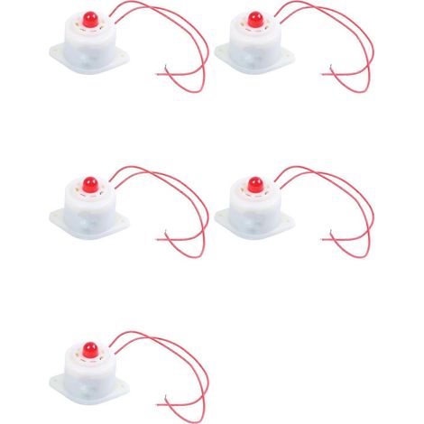 5X BJ-3 AC220V Industrial LED Blinker rouge Alarm Siren Buzzer 100dB blanc (1/5)