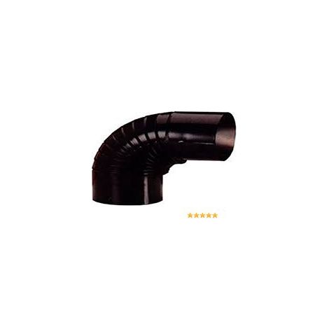 Wolfpack – Coude de poêle 150 mm – Acier émaillé vitrifié noir – Angle 45° pour raccordement poêle à bois – Résistance haute température