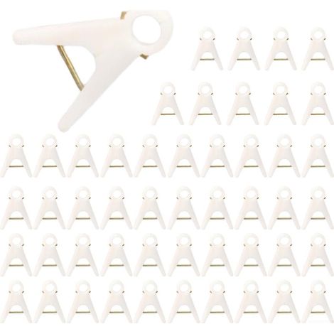 CCYKXA 50 pcs Plant Support Clips, Reusable Clips for Fixing, for Vines, Vegetables, Tomatoes, Cucumbers (10 mm, White) (1/4)