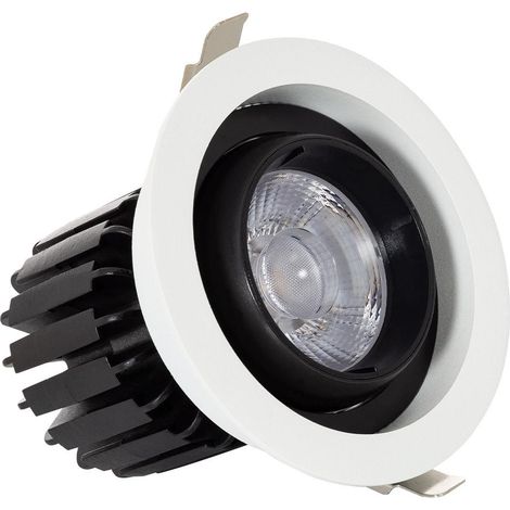 LED Downlight Einbaustrahler 18W COB Schwenkbar 360º Rund Schnitt Ø 115 mm CRI90 Expert Color Anti-Flicker No Flicker 4000K Neutralweiß