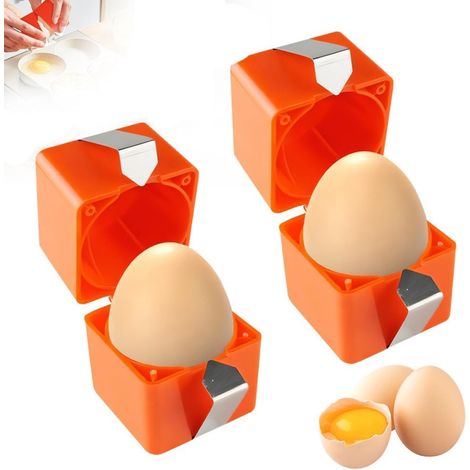 Ouvre-œufs 2025, outil multifonctionnel pour casser et enlever les coquilles d'œufs crus et durs, facile à utiliser, gadget de cuisine (2 pièces) (1/5)