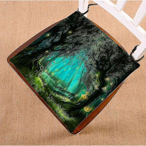 Coussin de chaise Forêt Féérique Fantastique, Coussin de Sol 45x45 cm