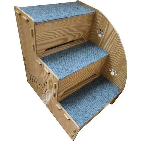 Rampe d'accès polyvalente à 3 niveaux pour petits chiens, escalier facile à monter pour chiens (1/4)