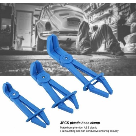 Outil de réparation automobile, pince d'étanchéité, jeu de 3 pièces, pince d'arrêt pour tuyau d'huile en plastique, pince d'étanchéité pour tuyau d'huile à 90 degrés, outils de réparation automobile, (1/5)