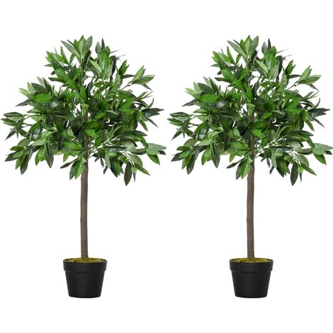 Lot de 2 lauriers artificiels TREES verts (1/5)