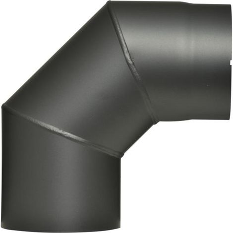 Rauchrohrbogen 90 Grad schwarz lackiert, 130 mm Ø