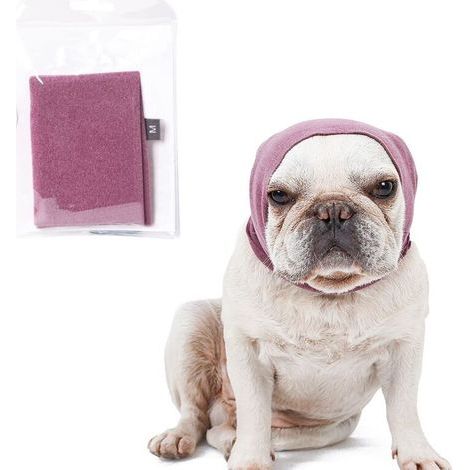 Cache-oreilles pour chien pour soulager l'anxiété, capuche apaisante pour le toilettage et le séchage du bain, protection d'oreille pour chats et chiens (taille M) (1/5)