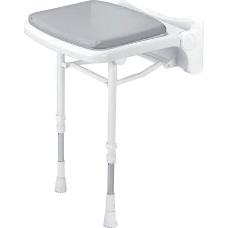 AKW 2000 Series Compact Fold Up Padded Shower Seat Grey (1/5)