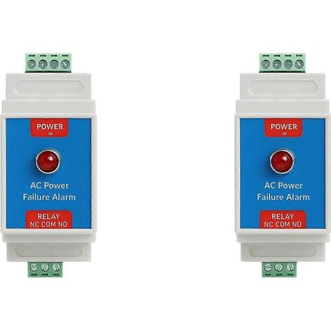 2 alarmes de coupure de courant alternatif 220 V/380 V, surveillance triphasée/monophasée, relais à montage sur rail DIN 35 mm, sortie à contact sec (1/5)