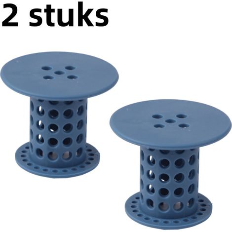 bonde de sol en 2 pièces bonde de piscine domestique en forme de colonne anti obstruction pour baignoire et lavabo nettoie les cheveux et les poils bleu 1 pièce (1/5)