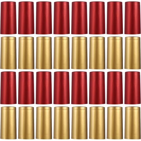 100 pièces Capsules Thermorétractables Bouteille Vin Rouge et Or Joint Bouchon Étanche pour Scellement Rapide avec Souffleur Air Chaud Cave Fête et Usage Domestique (1/5)