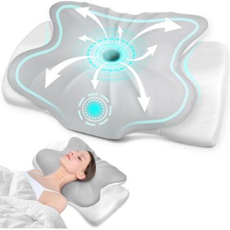 Oreiller cervical ergonomique en mousse à mémoire de forme – Housse respirante et lavable – 2 hauteurs pour toutes les positions de sommeil (1/5)