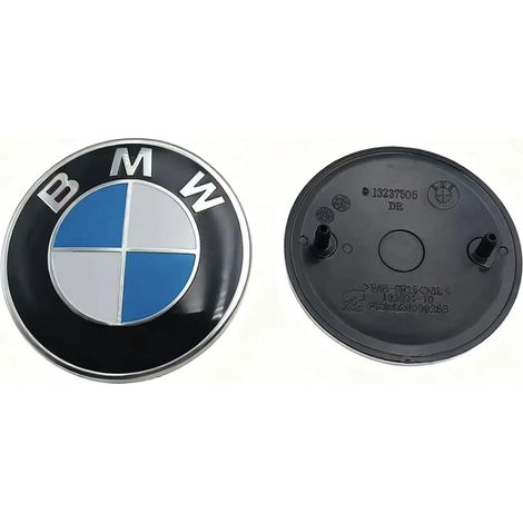 (Bleu et blanc, 82 mm) - Logo emblème de coffre arrière pour BMW E46, E39, E87, E90, E28, E53, E30, E60, E34, E36, E61, E62, E70, E91, E92, G20 et G30