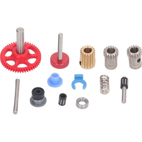 Dual Gear Assembly Kit Upgrade Extruder Red Wheel Kit 3D Printer Accessories for Voron 2.4 0.1 1.8 Model
