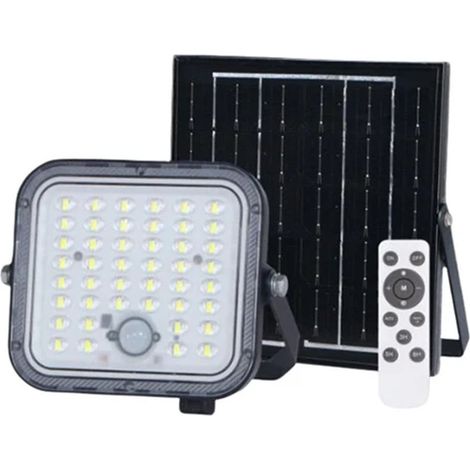 TRADE SHOP - Faretto Faro Con Pannello Solare 140w 1400lm Con Sensore Pir Ip65 Luce 6500k Tk-n140-f - (1/4)