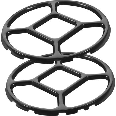 Soporte auxiliar universal de 2 piezas para sartenes pequeñas o woks en cocinas de gas, antideslizante.
