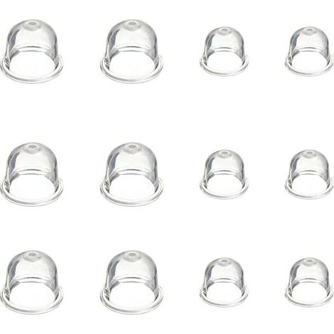 12 Pièces Carburateur Amorce Pompe Ampoule 19 mm et 22 mm Poire Pompe Amorcage Accessoires de Carburateur pour Debroussailleuse Tronçonneuse Souffleur Tondeuse, (1/4)