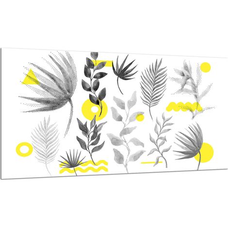 PLAQUE DE PROTECTION EN VERRE POUR CUISINIÈRE 90x52 FLEURS (1/5)