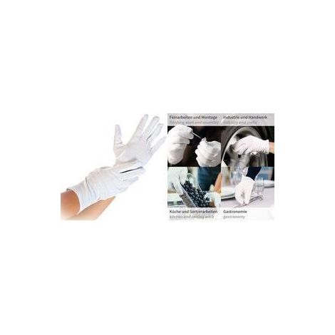 kaiserkraft  539794  Baumwoll-Handschuhe BLANC  weiß  VE 300