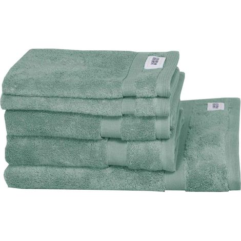 SCHÖNER WOHNEN Handtuch CUDDLY - 5er Set 50x100 cm, Lindgrün
