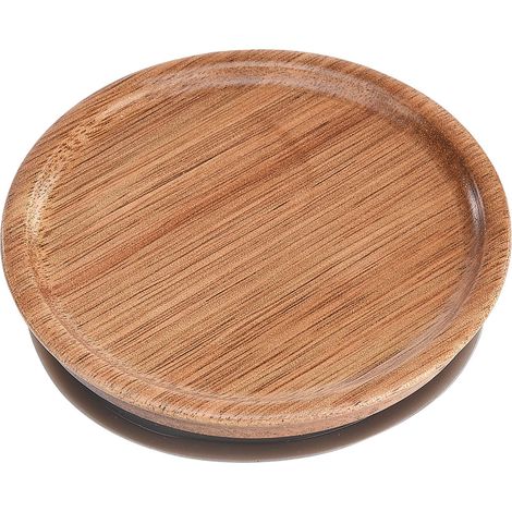 Couvercle en bois à large ouverture avec joint silicone étanche, pour bocaux, restes et sauces, conservation hermétique (1/5)