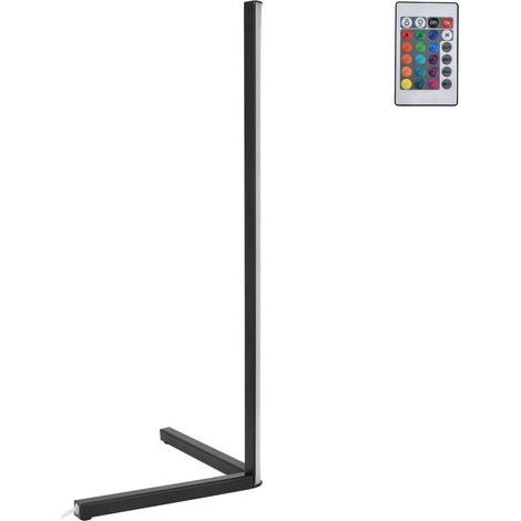 16-farbige LED-Stehlampe, Eckleuchte für Schlafzimmer, Ambientebeleuchtung, schwarzer Sockel + europäischer Stecker + RGB-Beleuchtung mit hoher Helligkeit + 52 cm (100-240 V, Fernbedienung mit integri (1/5)