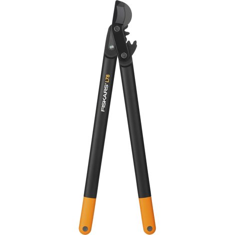 Coupe-branches à lames franches pour bois vert, Système à crémaillère PowerGear II, Revêtement antiadhésif, Diamètre de coupe: 5 cm, Acier trempé, Longueur: 70 cm, Noir/Orange, L78 (1/5)