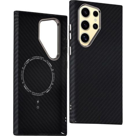Funda para Samsung Galaxy S23 Ultra, fibra de carbono MagSafe, negra (1/3)