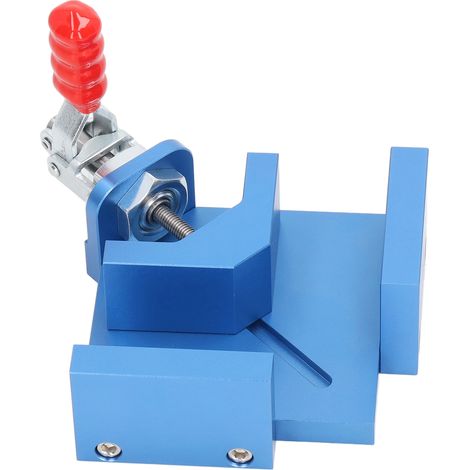 90°-Klemmhalterung aus Aluminiumlegierung, CNC-präzisionsgefertigter Winkelflansch für die Holzbearbeitung, schwenkbare Backe, robuster Montagerahmen (1/5)