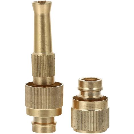 Jet Nozzle Copper Hose Nozzle with Adjustable Water Output 1Set