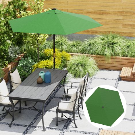 Auvent remplacement parapluie 3m ventilation supérieure protection UV30+, vert (1/4)