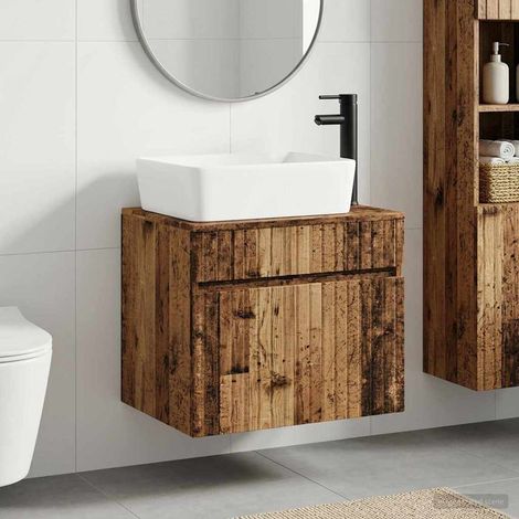 vidaXL Bathroom Furniture Set Old Wood Engineered Wood (1/5)
