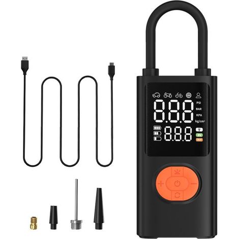 Compresseur d'air portable pour pneus, avec télécommande, pour gonfler les pneus de vélo, de voiture ou de moto.-AquaForge (1/5)