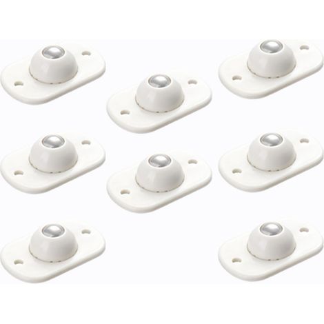 8er-Pack selbstklebende Rollen, Mini-Möbelrollen aus Kunststoff, selbstklebende Kugelrollen mit 360°-Drehgelenk für kleine Möbel, Aufbewahrungsbox