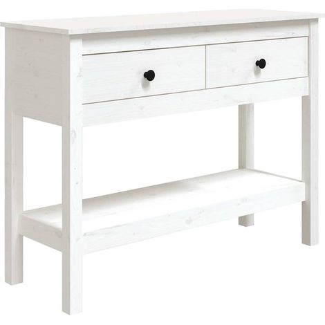 Maison Exclusive - Mesa consola de madera maciza de pino blanco 1 (1/5)