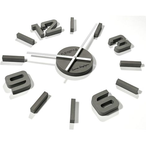 Graue Holzwanduhr EKO 75 cm (1/5)