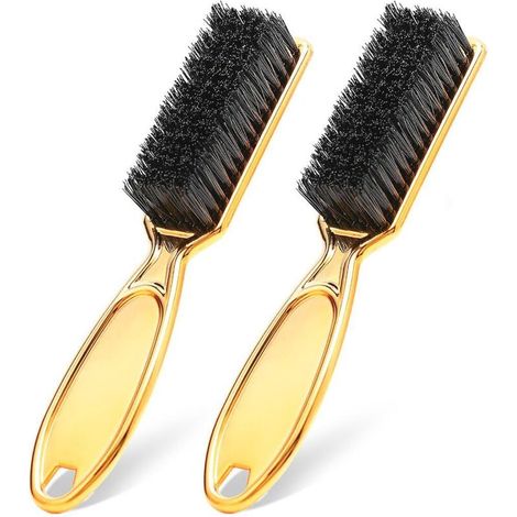 Pince à cheveux de barbier, 2 brosses de tondeuse de barbier, brosse de nettoyage de lame en nylon avec élimination des poils lâches pour hommes, outil de coupe