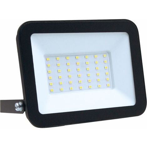 Proiettore Led Ip65 Nero - 30W - 4000°K Naturale - 3000 Lm
