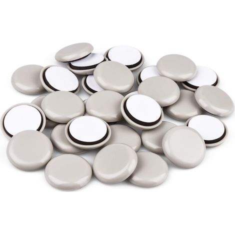 Packung mit 24 selbstklebenden Möbelgleitern, 3,8 cm (1-1/2 Zoll) Teppichgleitern, Stuhl- und Möbelgleitern – Selbstklebende Gleiter zum Verschieben von Möbeln (1/5)