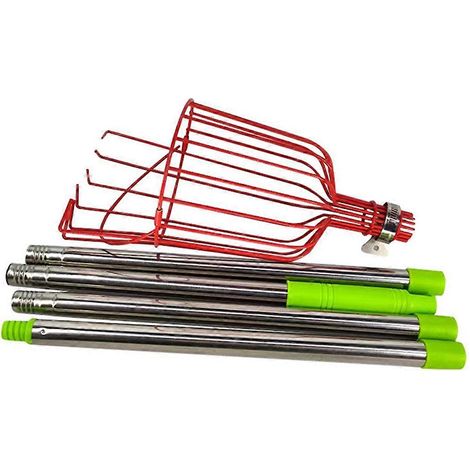 Cueille-fruits réglable avec perche extensible de 1,6 m pour une utilisation facile (1/5)